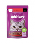 WHISKAS Adult kotike 85g m&auml;rgtoit t&auml;iskasvanud kassidele kastmes veiselihaga