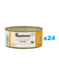 APPLAWS Cat Adult Chicken Breast in Broth kanarind puljongis 24x70 g