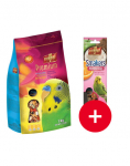 VITAPOL Premium lainepapagoi toit 1 kg + Smakers Weekend Style lainepapagoi puuviljamaitseline 45 g TASUTA