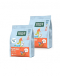 GREEN PETFOOD InsectDog with Salmon High Protein 2x900g sisaldab putukavalku ja l&otilde;het aktiivsetele koertele