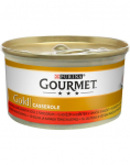 GOURMET Gold hautis veiseliha ja kanaga kastmes 24x85 g