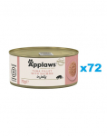 APPLAWS Cat Adult Tuna Fillet with Salmon in Jelly tuunikala ja l&otilde;he želees 72x70g
