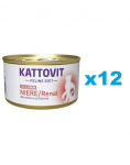 KATTOVIT Feline Diet Niere/Renal Lamb Lambaliha 12 x 85 g Neerufunktsiooni s&auml;ilitamiseks kroonilise neerupuudulikkuse korral.