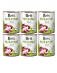 BRIT Pate&Meat Duck 6x800 g pardipasteet koertele