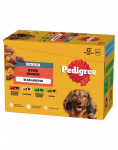 PEDIGREE Senior Maitsevalik 12x100g m&auml;rg t&auml;istoit t&auml;iskasvanud koertele veise- ja maksaseguga, kana, lambaliha ja maksaseguga, kodulinnuliha želees