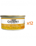 GOURMET Gold t&uuml;kid kastmes kana ja maksaga kassidele 12x85 g