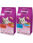 WHISKAS Adult 14kg veiseliha ja k&ouml;&ouml;giviljadega + WHISKAS Adult 14kg tuunikala ja k&ouml;&ouml;giviljadega