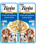 INABA Dog Twin Kana, k&ouml;&ouml;giviljad ja juustu puljongis koertele 2x40 g