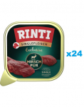 RINTI Singlefleisch Exclusive Venison Pure &uuml;he valgu sisaldav ulukilihatoit 24x150 g