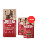 CARNILOVE Active Cat Lamb and Wild Boar Sterilised 6 kg steriliseeritud kassidele + CARNILOVE Crunchy Snack Cat Lamb 2x50 g TASUTA