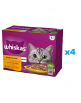WHISKAS Adult kotike 48x85g Poultry Feast m&auml;rja kassitoit želatiinis koos: kana, part, linnuliha, kalkun, kalkuniga