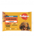 PEDIGREE Senior Choice of Flavours kotikesed 4x100g m&auml;rg t&auml;istoit t&auml;iskasvanud koertele veise- ja maksaseguga, želeeritud kana