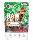 RAW PALEO Monoprotein Adult Sterilised Cat Tuna 100 g t&auml;iskasvanud ja steriliseeritud kassidele tuunikalaga