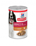 HILL'S Science Plan Canine Adult Turkey 12x370 g t&auml;iskasvanud koertele, sisaldab kalkunit