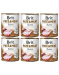 BRIT Pate&Meat rabbit 6x800 g  k&uuml;&uuml;likupasteet koertele