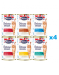 BUTCHER'S Delicious Dinners Segatud maitsed želees 24x400g t&uuml;kkidega kana, hirve, forelli, merekalaga, veiselihaga