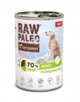 RAW PALEO Monoprotein Deer Adult 400g koos hirve lihaga, m&auml;rg toit koertele