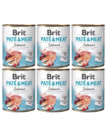 BRIT Pate&Meat salmon 6x800 g  L&otilde;hepasteet koertele