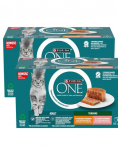 PURINA ONE Adult Terrine 8x85g kana ja porgandi ning l&otilde;he ja porgandi, m&auml;rg toit kassidele