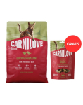 CARNILOVE Active Cat Duck and Pheasant Sterilised 2 kg steriliseeritud kassidele + CARNILOVE Crunchy Snack Cat Duck 50 g TASUTA