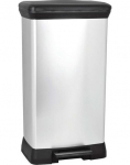 CURVER DECO BIN  pr&uuml;gikast 50 l must/h&otilde;bedane