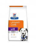 HILL'S Prescription Diet Canine U/D Urinary Care 20 kg (2 x 10 kg) toetab urolitiaasiga koerte ravi.