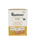 APPLAWS Cat Multipak 12x70g mix maitseid kana puljongis kassile