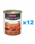 ANIMONDA GranCarno sealiha linnus&uuml;damega koertele 12x800 g