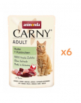 ANIMONDA Carny Adult Pouch Kana ja k&uuml;&uuml;lik 6x85g m&auml;rg toit kassidele
