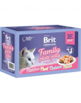 BRIT Premium by Nature Family Plate Delicate Fillets in Jelly 24x85 g kassidele m&otilde;eldud geelipakid