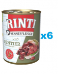 RINTI Kennerfleisch Reindeer p&otilde;hjap&otilde;der 6x800 g
