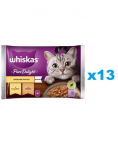 WHISKAS Adult kotike 52x85g Poultry Fricasse m&auml;rja kassitoit želees: kana, kalkuniga