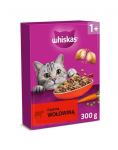 WHISKAS T&auml;iskasvanud maitsva veiseliha 300 g kuivtoit kassidele