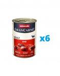 ANIMONDA GranCarno rinkinys su jautiena ir &scaron;irdimis 6 x 800 g
