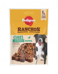 PEDIGREE Ranchos Cubes 70 g teraviljavaba t&auml;iends&ouml;&ouml;t t&auml;iskasvanud koertele koos pardiga