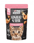 PAN MIĘSKO T&uuml;kid kastmes &ndash; kana ja k&uuml;&uuml;lik &ndash; m&auml;rgtoit kassipoegadele 85 g