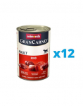 ANIMONDA GranCarno rinkinys su jautiena ir &scaron;irdimis 12 x 800 g