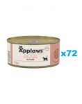 APPLAWS Cat Adult Tuna with Salmon in Broth l&otilde;hega puljongis 72x156 g