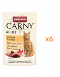 ANIMONDA Carny Adult Pouch Kanaalifilee kokteil 6x85g m&auml;rgtoit kassidele