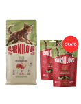 CARNILOVE True Fresh Cat Duck Sterilised 6 kg kastreeritud kassidele + CARNILOVE Crunchy Snack Cat Duck 2x50 g TASUTA