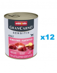 ANIMONDA Grancarno Sensitive veiseliha kartuliga 12x800 g