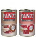 RINTI Sensible Veiseliha riisiga 6x400 g + Lambaliha riisiga 6x400 g