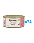 APPLAWS Cat Adult Tuna with Prawn in Broth m&auml;rgtoit kassidele Tuunikala krevettidega puljongis 72x70g
