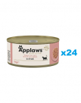 APPLAWS Cat Adult Tuna with Salmon in Brothtuunikala l&otilde;hega puljongis 24x156 g