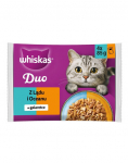 WHISKAS Duo Adult Maalt ja Ookeanist želees 4x85 g m&auml;rg toit kassidele