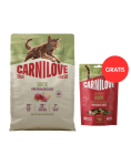 CARNILOVE True Fresh Cat Duck Sterilised 2 kg kastreeritud kassidele + CARNILOVE Crunchy Snack Cat Duck 50 g TASUTA