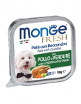 MONGE Fresh Dog Kanaliha- ja k&ouml;&ouml;giviljapasteet 100 g