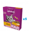 WHISKAS Senior 5x800g kuivtoit maitsva kanaga eakatele kassidele