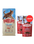CARNILOVE True Fresh Cat Fish and Turkey Sterilised 6 kg kastreeritud kassidele + CARNILOVE Soft Snack Cat Sardine 2x50 g TASUTA