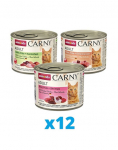 ANIMONDA Carny 3 skonių mi&scaron;inys 36 x 200 g